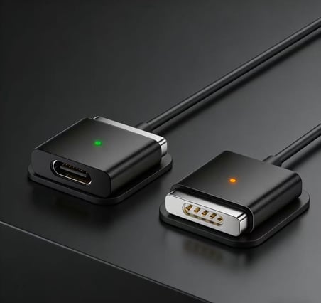 Type-C to MagSafe 2 İle Uyumlu Dönüştürücü | 100W Hızlı Şarj Destekli | MacBook İle Uyumlu Çevirici Gri SF-2