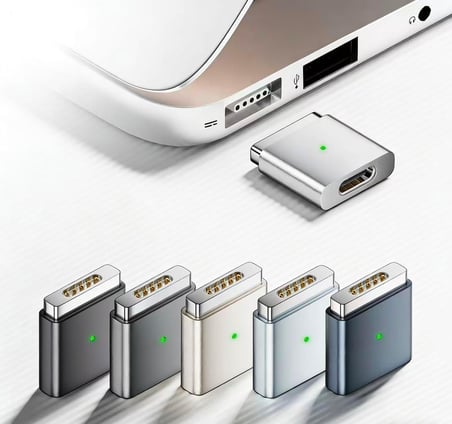 Type-C to MagSafe 2 İle Uyumlu Dönüştürücü | 100W Hızlı Şarj Destekli | MacBook İle Uyumlu Çevirici Gri SF-2