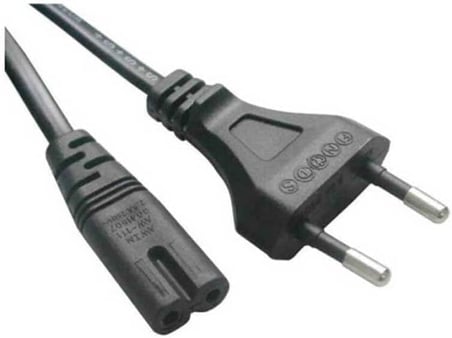 Teyp Fişi - Notebook Adaptör Işıldak Power Güç Kablosu 2 Pin