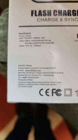 HP-C36 65 Watt GaN Şarj Adaptörü 100 Cm Kablo 2-Port Fast Charger Hızlı Şarj Seti Type-C Kablo Dahildir Quick Charge 3.0