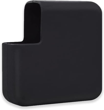 MacBook Şarj Aleti Kılıfı Silikon | 45W A1374/A1436 MagSafe 1-2, 70W A2520 USB-C Uyumlu | Air 11/13.3 ve Pro 14.2 Adaptör Koruyucu Siyah