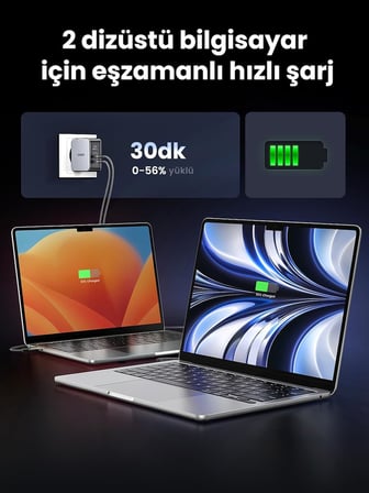 Nexode 140W USB Type-C QC 4.0 PD 3.1 GaN 3 Portlu Hızlı Şarj Cihazı