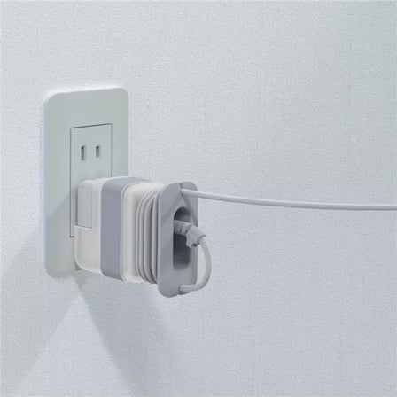 MacBook Şarj Aleti Kılıfı PVC Sert Kapak + Kablo Düzenleyici | 29W A1540, 30W A1882, 35W A2571 USB-C Uyumlu | Adaptör Koruyucu Gri