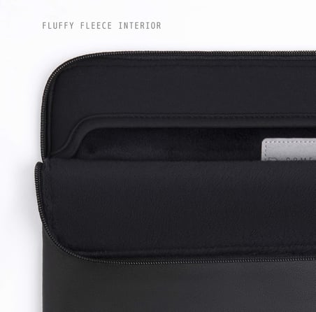 33/33.8/14 inç MacBook Pro ve MacBook Air, Mac Seyahat Kılıfı, İnce PU Deri Dizüstü Bilgisayar Kılıfı M4/M3/M2/M1 2025-2021, Siyah