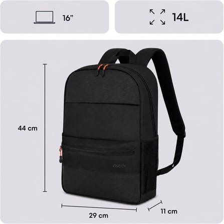 PAX Motion MCC-1623 16 inç Laptop Sırt Çantası, Mackbook Sırt Çantası, Bilgisayar ve Notebook Çantası, Kadın Erkek Bilgisayar İş Çantası, Üniversite Okul Çantası, Siyah