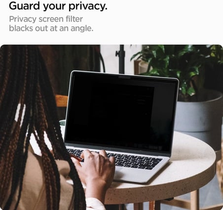 MacBook Air 15" (M5/M4/M3/M2/M) ile Uyumlu Hayalet Ekran Koruyucu Cam Safe View Privacy - AFL06951