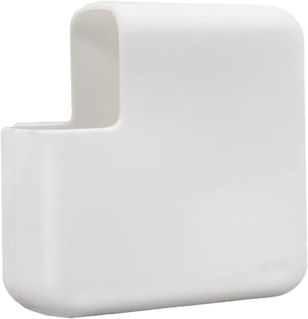 MacBook Şarj Aleti Kılıfı Silikon | 29W A1540, 30W A1882, 35W A2571 USB-C Uyumlu | MacBook 12 ve Air 13.3/13.6/15.3 Adaptör Koruyucu Beyaz