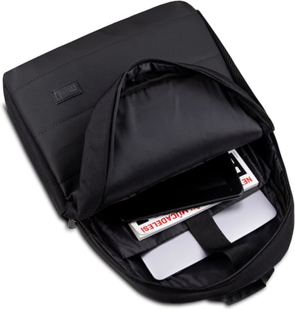 BP-TX100 Serisi 15,6 inch, Su Geçirmez Kumaş ve Su Geçirmez fermuar Notebook, Laptop, Macbook Sırt Çantası -Siyah