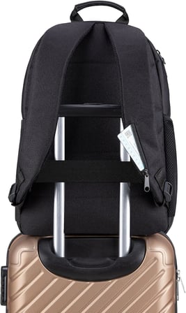 BP-TX100 Serisi 15,6 inch, Su Geçirmez Kumaş ve Su Geçirmez fermuar Notebook, Laptop, Macbook Sırt Çantası -Siyah