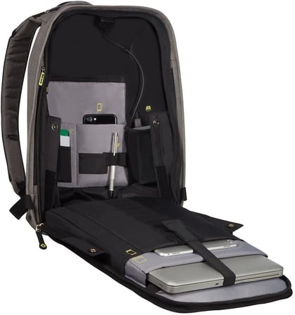 KA6-08-001 15.6" Securipak Notebook Sırt Çantası Gri
