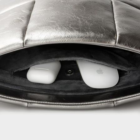 Kabarık Dizüstü Bilgisayar Kılıfı 13 inç 14 inç, Çapraz Askılı Puffer Laptop Taşıma Çantası, MacBook Air M4 M3 M2 M1 ile Uyumlu Yastık Kılıfı, MacBook Pro 13'ü 14'ü 14 arada M4, PU Deri