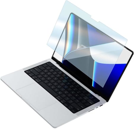 Apple Macbook Pro 14.2 İnç İle Uyumlu Ekran Koruyucu Notebook, 9h Temperli Kırılmaz Esnek Nano Cam, Çizilmeye Ve Darbeye Dayanıklı Laptop Koruma, Hd Şeffaf M4