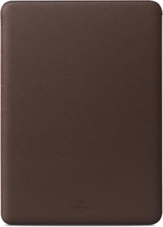 Laptop Kılıfı 14 inç MacBook Pro M4 M3 M2 M1 Pro/Max 2024 ile Tam Uyumlu, Suni Deri Kılıf 14 inç, Kahve