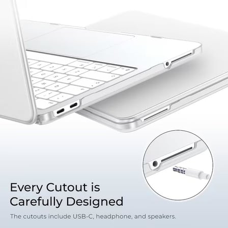 MacBook ile Uyumlu Şeffaf Kapak Kılıf Neo 13 inç A3404 için Tasalanmış, Şeffaf Parlak Premium Sert Koruyucu Kapak, Hava Kanallı Kaydırmaz Tabanlı Tam Koruma Kılıf