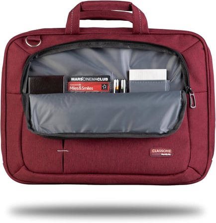Classone UL165 Ultrabook Serisi Wtx Pro Su Geçirmez Kumaş, Notebook Çantası 13.3 – 15,6 inch uyumlu- Bordo