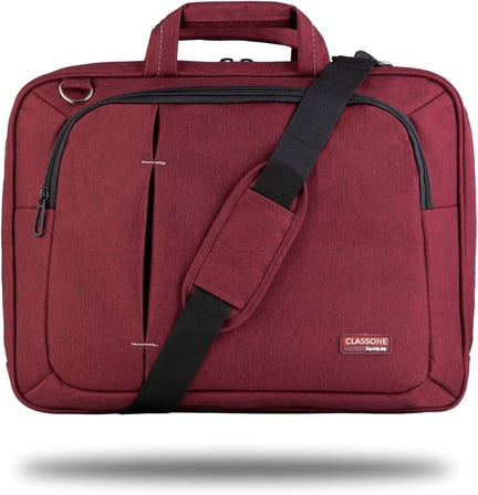 Classone UL165 Ultrabook Serisi Wtx Pro Su Geçirmez Kumaş, Notebook Çantası 13.3 – 15,6 inch uyumlu- Bordo
