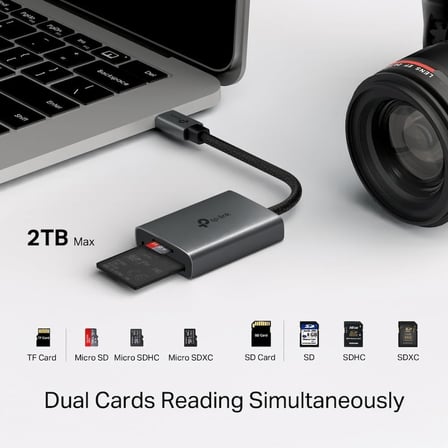UA430C; USB 3.0 Type-C ile SD & microSD 3.0 Kart Okuyucu
