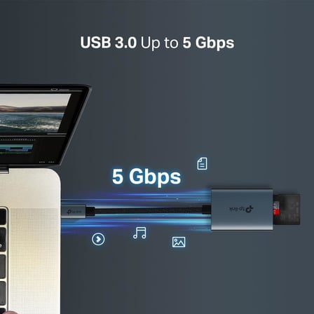 UA430C; USB 3.0 Type-C ile SD & microSD 3.0 Kart Okuyucu