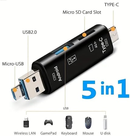 STORE OTG 3 in 1 Type-C ve Micro Usb TF Çevirici Dönüştürücü Kart Okuyucu 5068