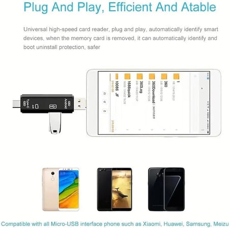 STORE OTG 3 in 1 Type-C ve Micro Usb TF Çevirici Dönüştürücü Kart Okuyucu 5068
