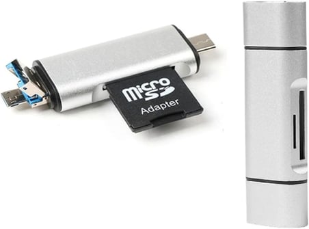 3in1 Taşınabilir Type C USB Kart Okuyucu Mikro Sd Kart Çevirici Dönüştürücü Adaptör