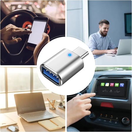 Kyrotech USB C - USB Adaptörü, USB Type C - USB 3.0 Adaptörü, Led Göstergeli, Dizüstü Bilgisayar, Monitör ve Diğer Type C Cihazlarla Uyumlu