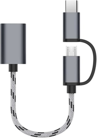 4901 USB 3.0 OTG To Type-C Micro USB Data Şarj Çevirici Dönüştürücü Adaptör