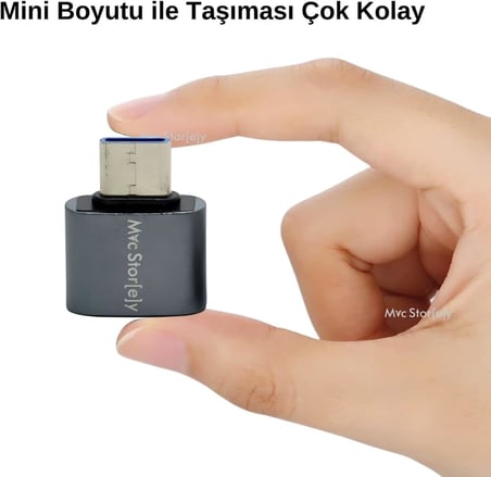 USB-C USB 3.0 Dönüştürücü | 5Gbps Veri Aktarımı | MacBook, iPad Pro ve USB-C Destekli Cihazlar için Type-C USB Adaptör Gri