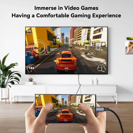 HDMI Çevirici USB-C HDMI 4K 30Hz 200cm Adaptör USB C H-DMI Uyumlu Thunderbolt Type-C to 2 Metre Kablo Uzunluğu ZR853