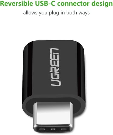Micro USB to Type-C Dönüştürücü Adaptörü, Siyah