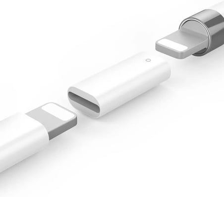 Pencil Lightning To Lightning Adaptörü Şarj Aparatı Tablet Kalemi Yuva Çevirici Beyaz Ltl-01