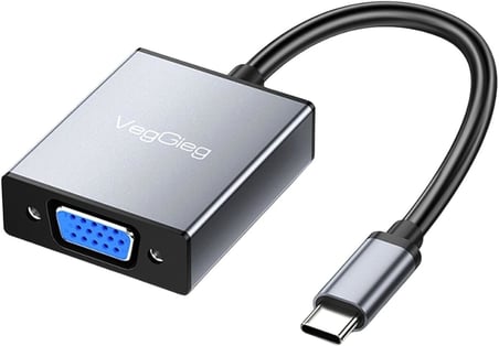 Type-C to VGA 1080P 60Hz Çevirici Dönüştürücü Kablo Adaptör