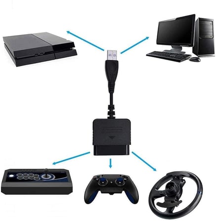 5023 Usb To Ps2 PC Bilgisayar Oyun Kolu Çevirici Dönüştürücü