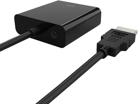 DM CHB021 HDMI to VGA Çevirici Dönüştürücü 3.5mm Aux Ses Destekli Çıkış