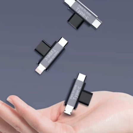 Type C To Lightning/Type C Şarj ve 5Gbps Veri Aktarımı iPhone Yuva Çevirici Dönüştürücü Otg Adaptör Otgbt İkili Paket