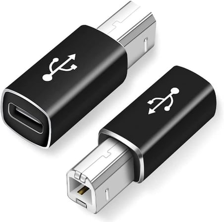 1952 Type C To Usb B Midi Klavye Yazıcı Printer Çevirici Dönüştürücü Adaptör Ürün Malzemesi: Alüminyum Alaşım USB C USB B, Geniş Arayüzler (Ln-1952 Type C To Usb B)