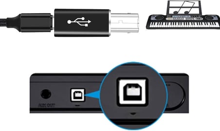 1952 Type C To Usb B Midi Klavye Yazıcı Printer Çevirici Dönüştürücü Adaptör Ürün Malzemesi: Alüminyum Alaşım USB C USB B, Geniş Arayüzler (Ln-1952 Type C To Usb B)