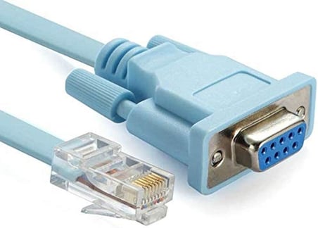 4335 Rj45 To Rs232 9 Pin Cat5e 6 Çevirici Dönüştürücü Adaptör Ethernet Kablosu
