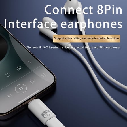 USB-C to Lightning 8Pin Adaptör, Kulaklık uyumlu 45W Hızlı Şarj, Ses + Şarj Destekli, USB 2.0 Veri Transferi OTGTO