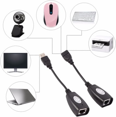 5058 Rj45 Usb Ek Uzatıcı Cat5e 6 Kablosu Ekleme Extension
