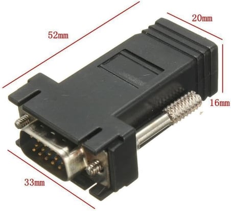 Rj45 Vga Ekleme Ek 30 Metre Uzatıcı Cat5/6 Monitör Extender - 2 Adet