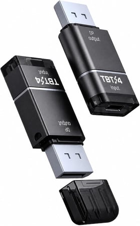 Thunderbolt 4 Type-C DisplayPort DP Adaptör 8K 120Hz Görüntü ve Ses Aktarımı Alüminyum Gövde Windows Android Mac OS Uyumlu Monitör Tablet Telefon Bağlantı Dönüştürücü | ZR1297