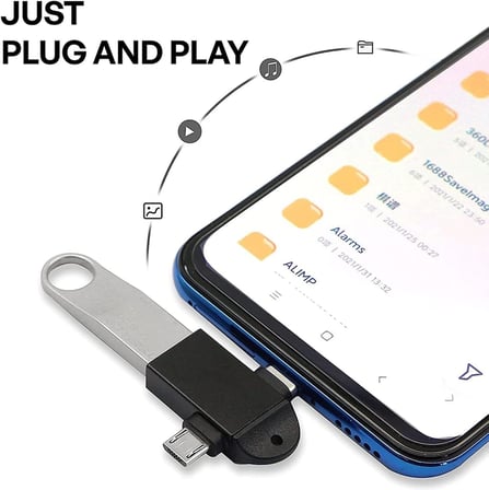Parcbeny 6549 Micro USB Type-C 3 In 1 Dönüştürücü Çevirici Adaptör Otg USB 3.0 Girişli Type-C - Micro USB Dönüştürücü Aparat