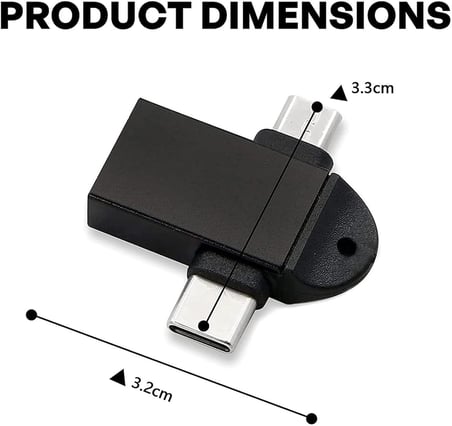 Parcbeny 6549 Micro USB Type-C 3 In 1 Dönüştürücü Çevirici Adaptör Otg USB 3.0 Girişli Type-C - Micro USB Dönüştürücü Aparat