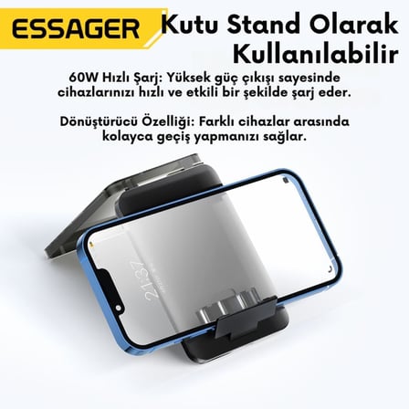 6in1 60W Type C, Micro ve İphone Lightning Kablolu, Dönüştürücü, Sim Aparatlı Seyahat Seti