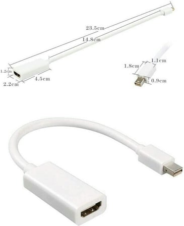 Mini Displayport To HDMI Çevirici Dönüştürücü Adaptör Kablo 4511