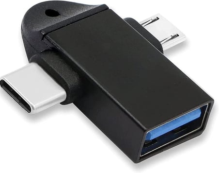Parcbeny 6549 Micro USB Type-C 3 In 1 Dönüştürücü Çevirici Adaptör Otg USB 3.0 Girişli Type-C - Micro USB Dönüştürücü Aparat