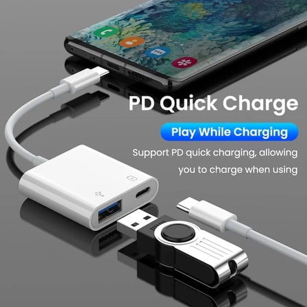 Type-C to USB 3.0 Konvertör iPhone 16 Serisi Uyumlu Samsung Xiaomi Huawei Uyumlu Çevirici Flash Disk USB Bellek Kullanak İçin ZR570