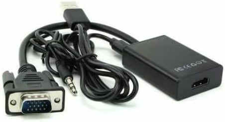Vga To Hdmi Çevirici Dönüştürücü Adaptör Kablosu