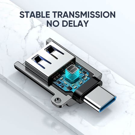 S-H151 Type-C Male USB Female Preto Adapter